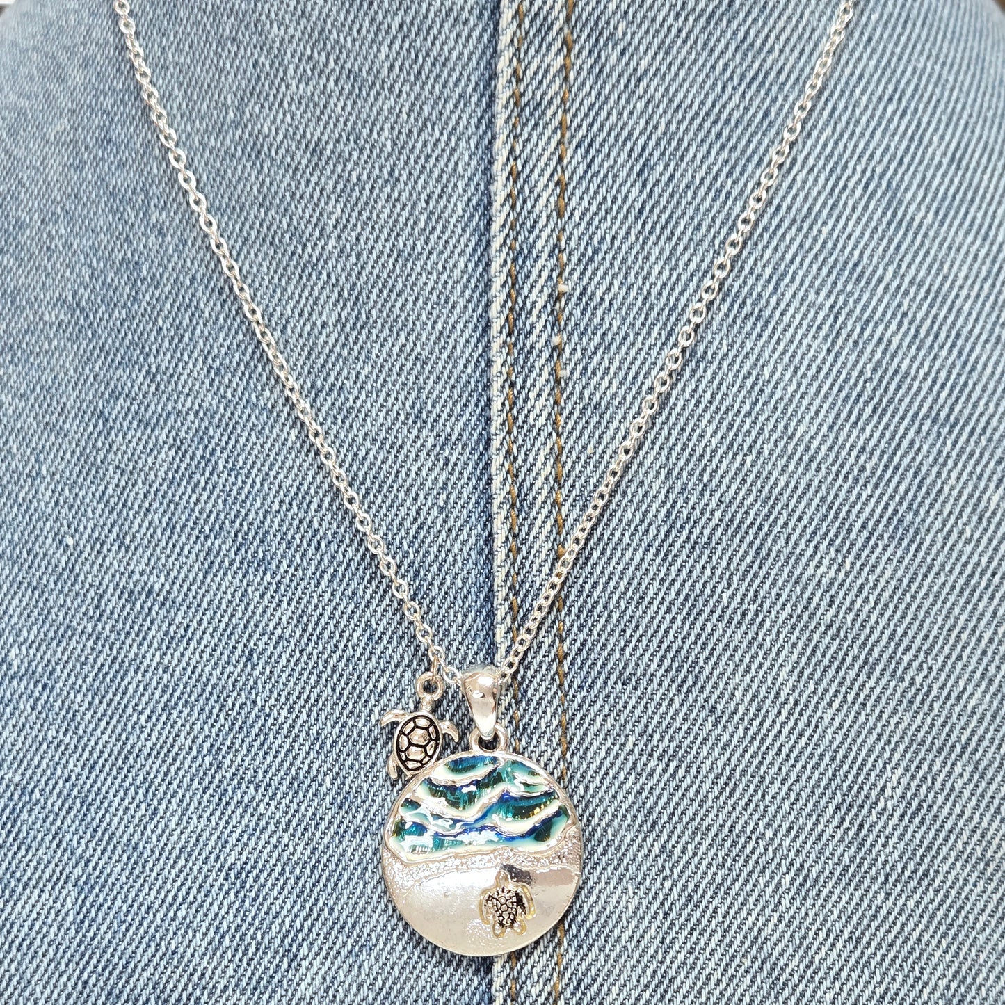 N0367 AS6042 Sea Life Animal Turtle Charm Pendants Necklace