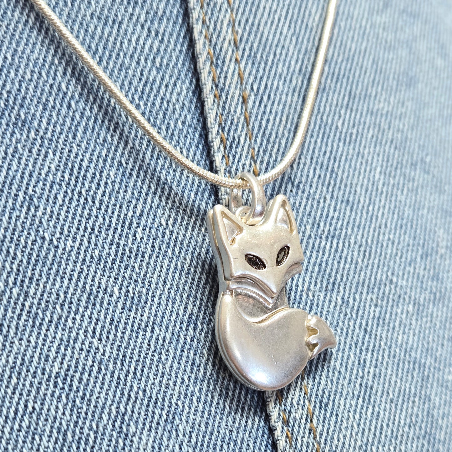 N0439 AS6336 Animal Fox Shape Pendant Necklace