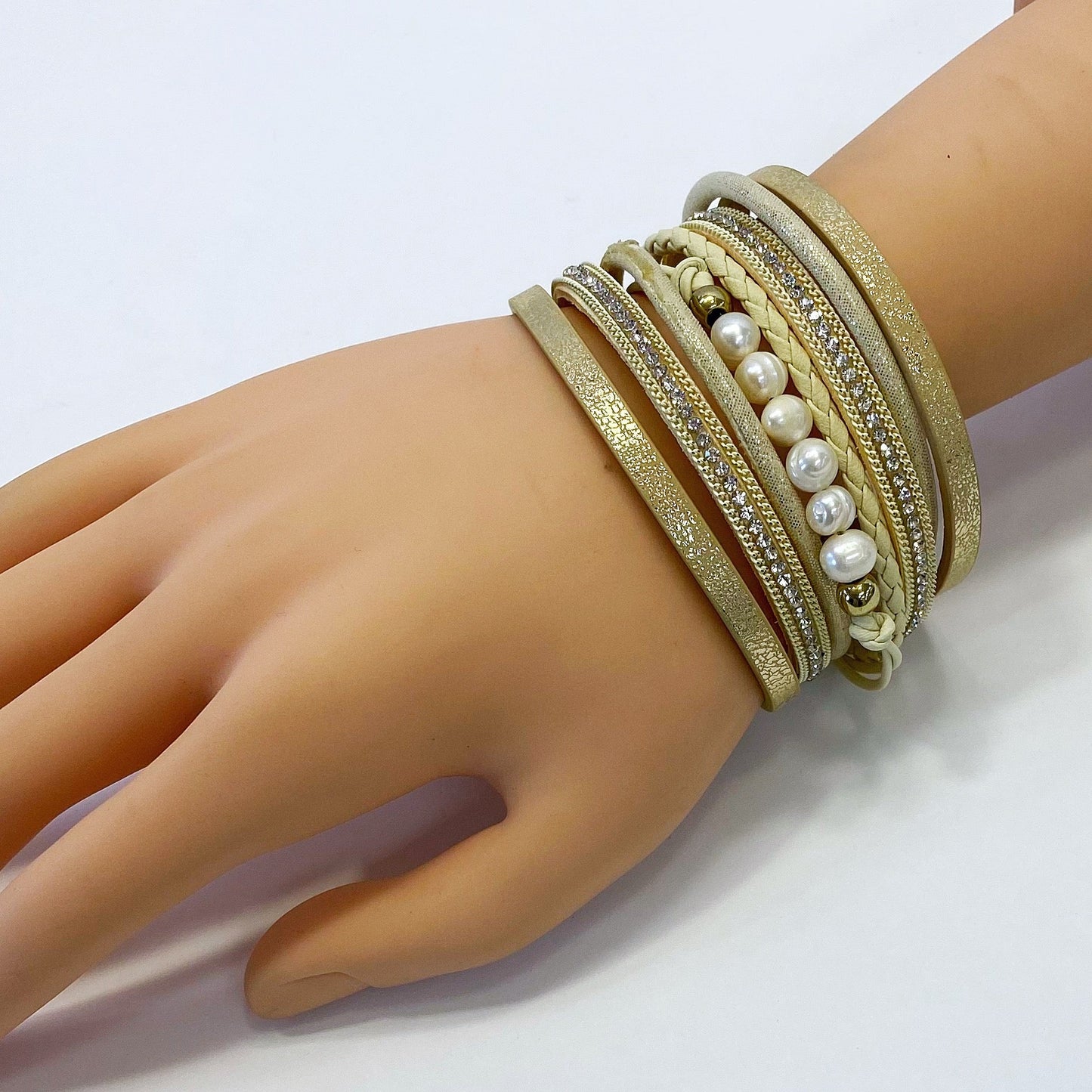 B0203 83850 Faux Leather Bracelet