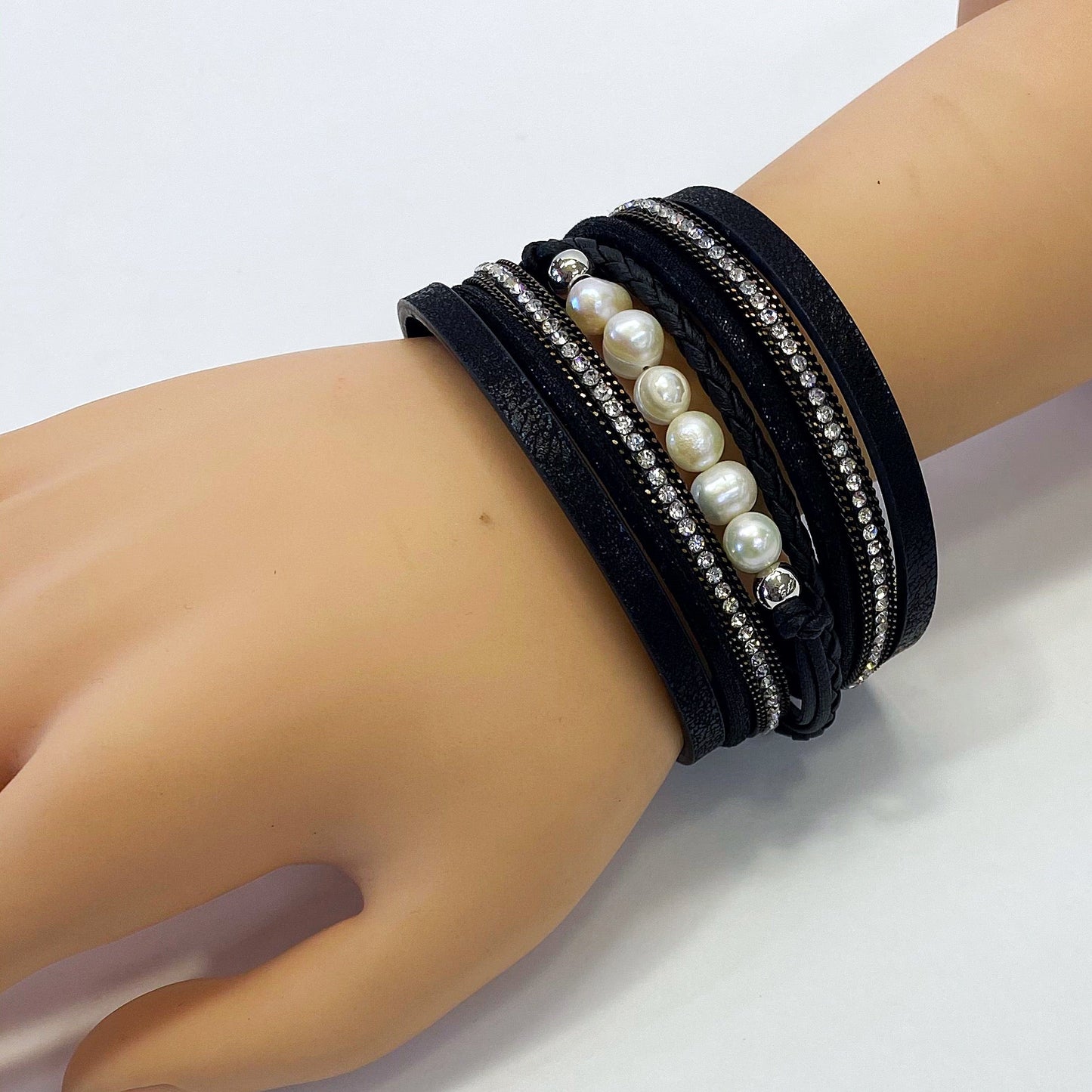 B0203 83850 Faux Leather Bracelet