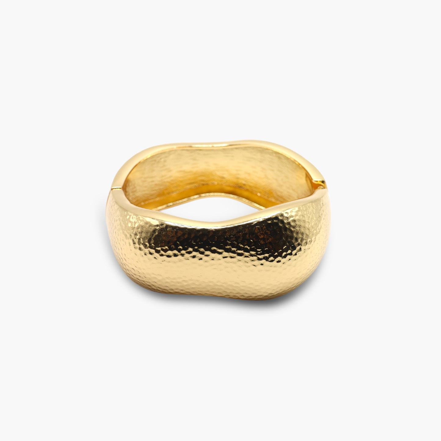 B0089 | Hammered Metal Hinged Bangle | KB2124