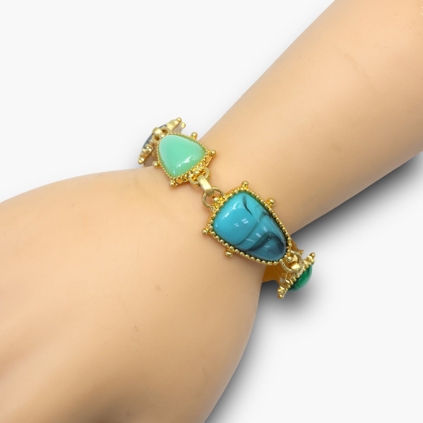 B3013 | Multi Acrylic Link Bracelet | C3B2795