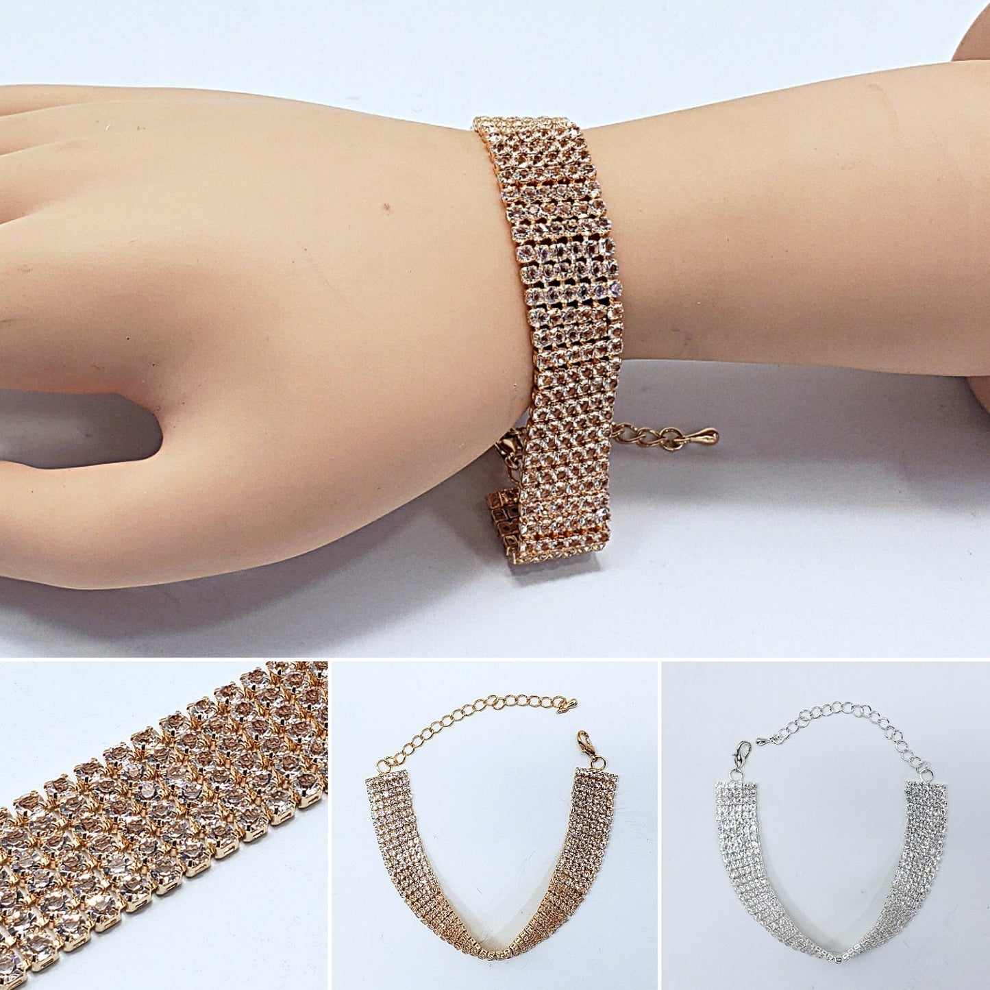 B3025 BC72300766 Rhinestones Deco Bracelet