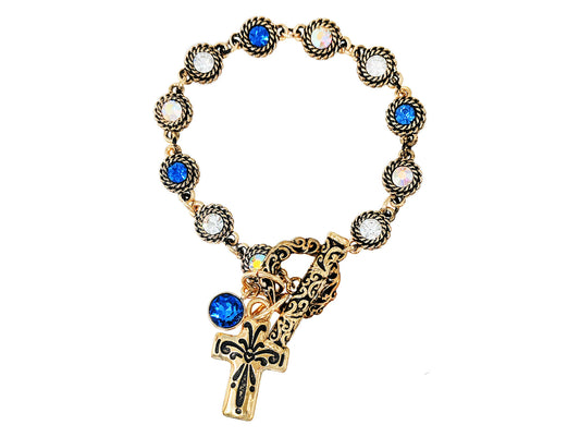 B0293 BB03512 Cross Charm Bracelet