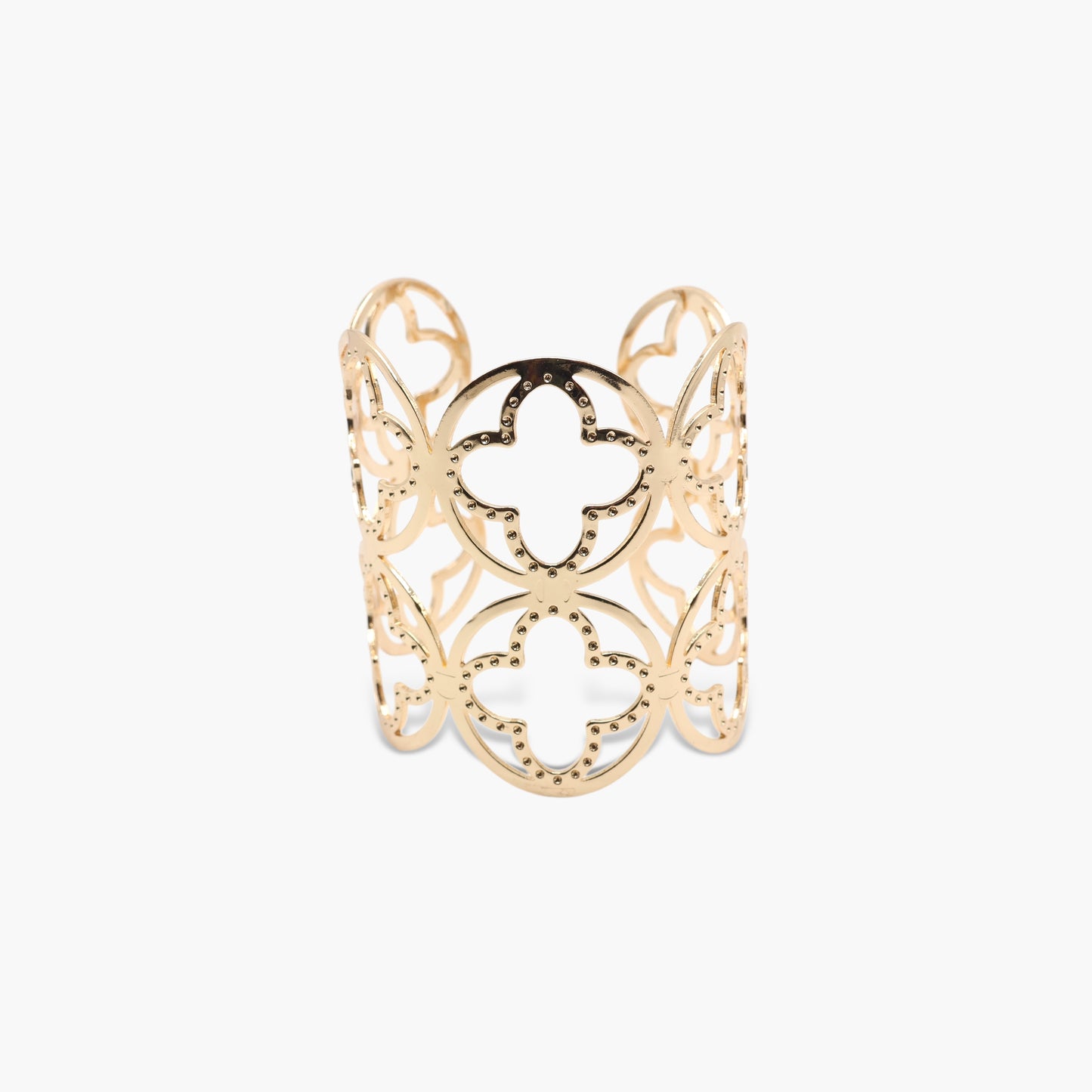 B | Wide Open Clover Cuff Bracelet | KB3013