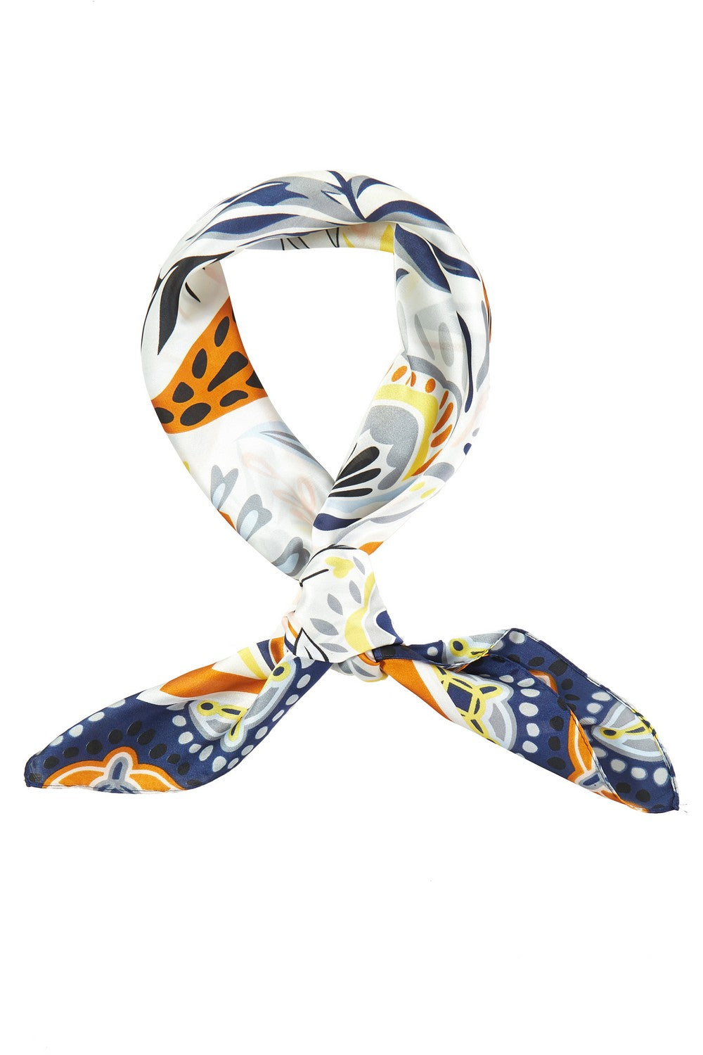Garden Print Silk-Feel Scarf | BS0040