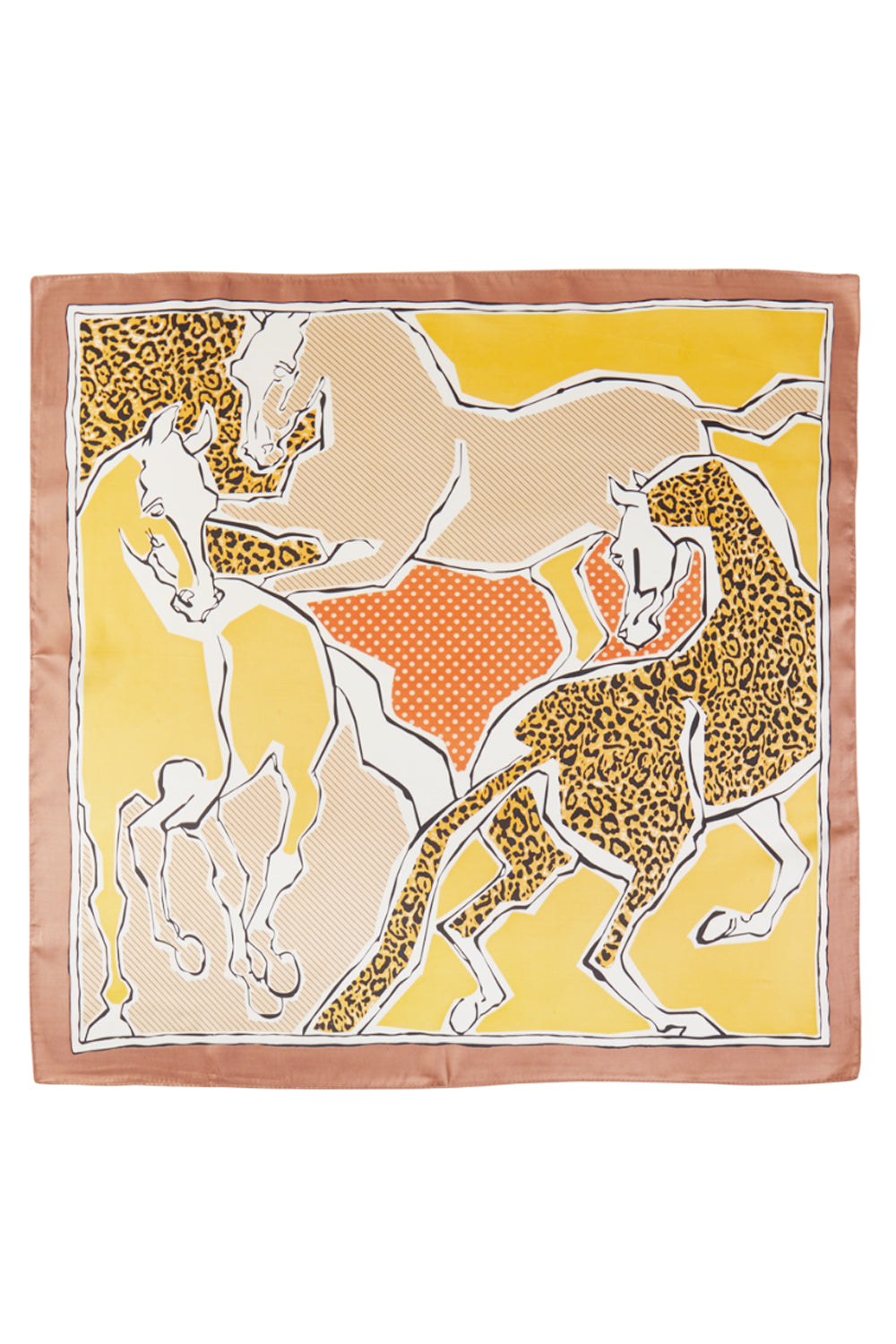 SS BS0080 LEOPARD PATTERN MIXED HORSE BANDANA