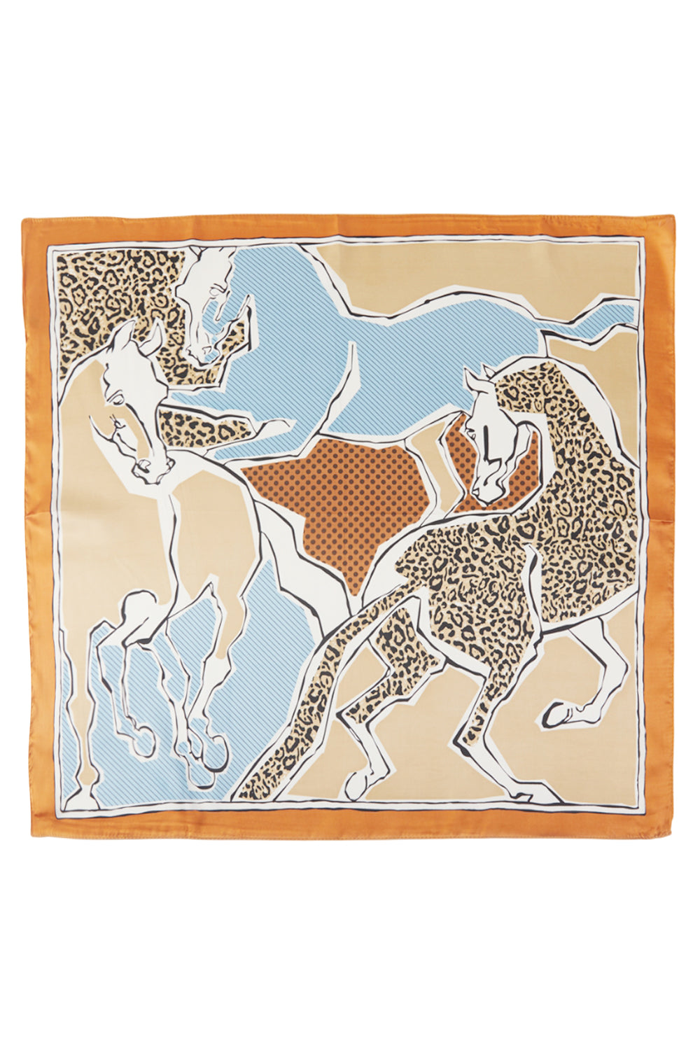 SS BS0080 LEOPARD PATTERN MIXED HORSE BANDANA