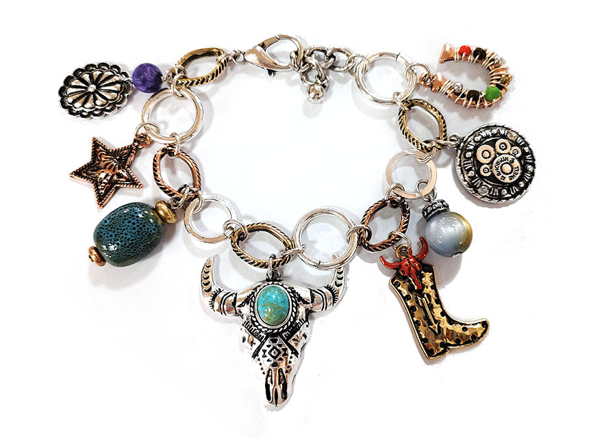 A western bracelet on a white background