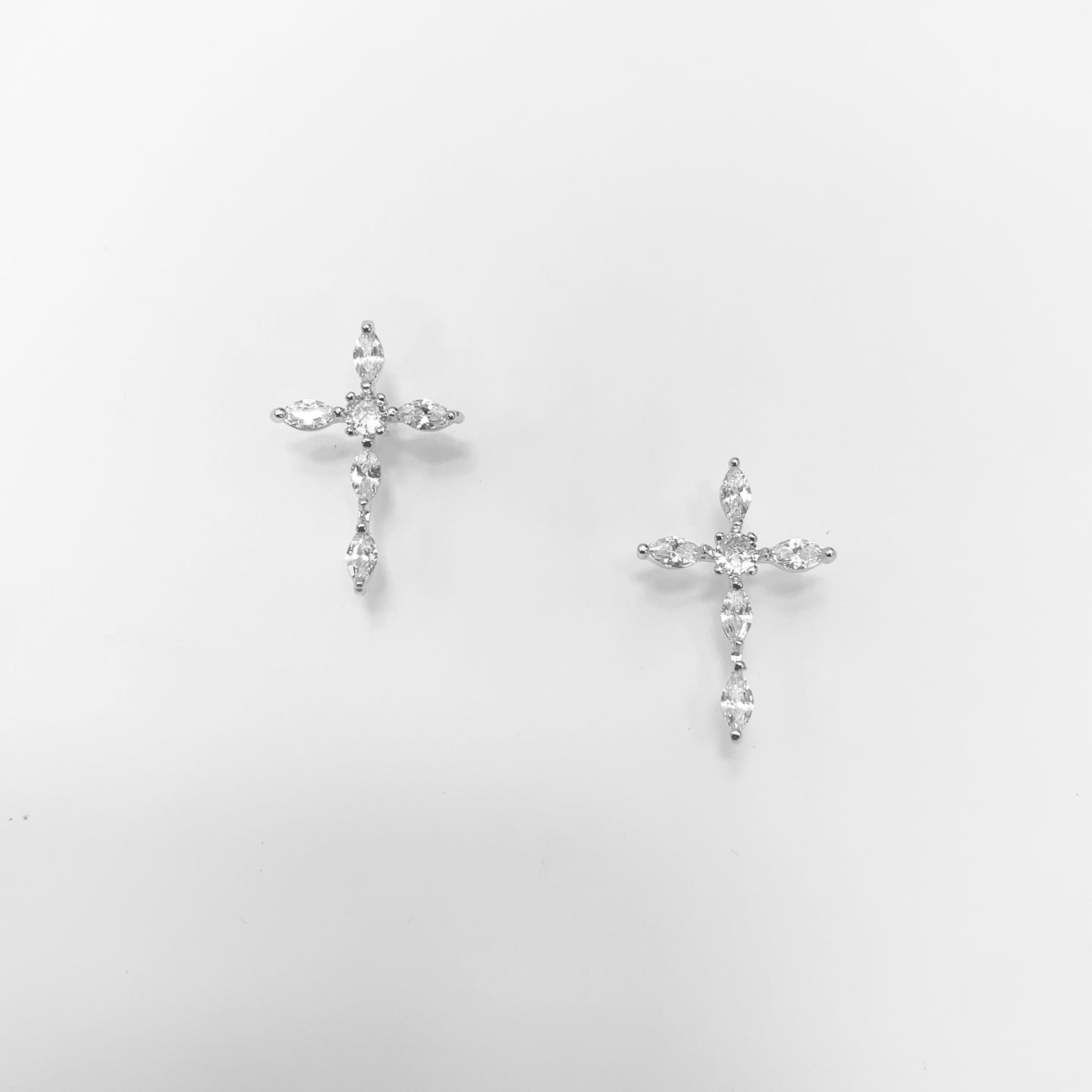 Elegant Crystal Cross Earrings | E0053