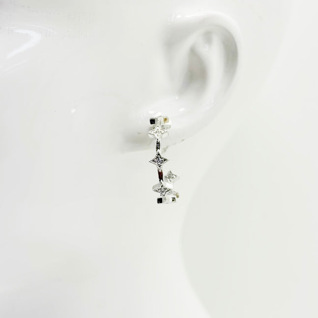 Star Embellished Hoop Earrings | E0062