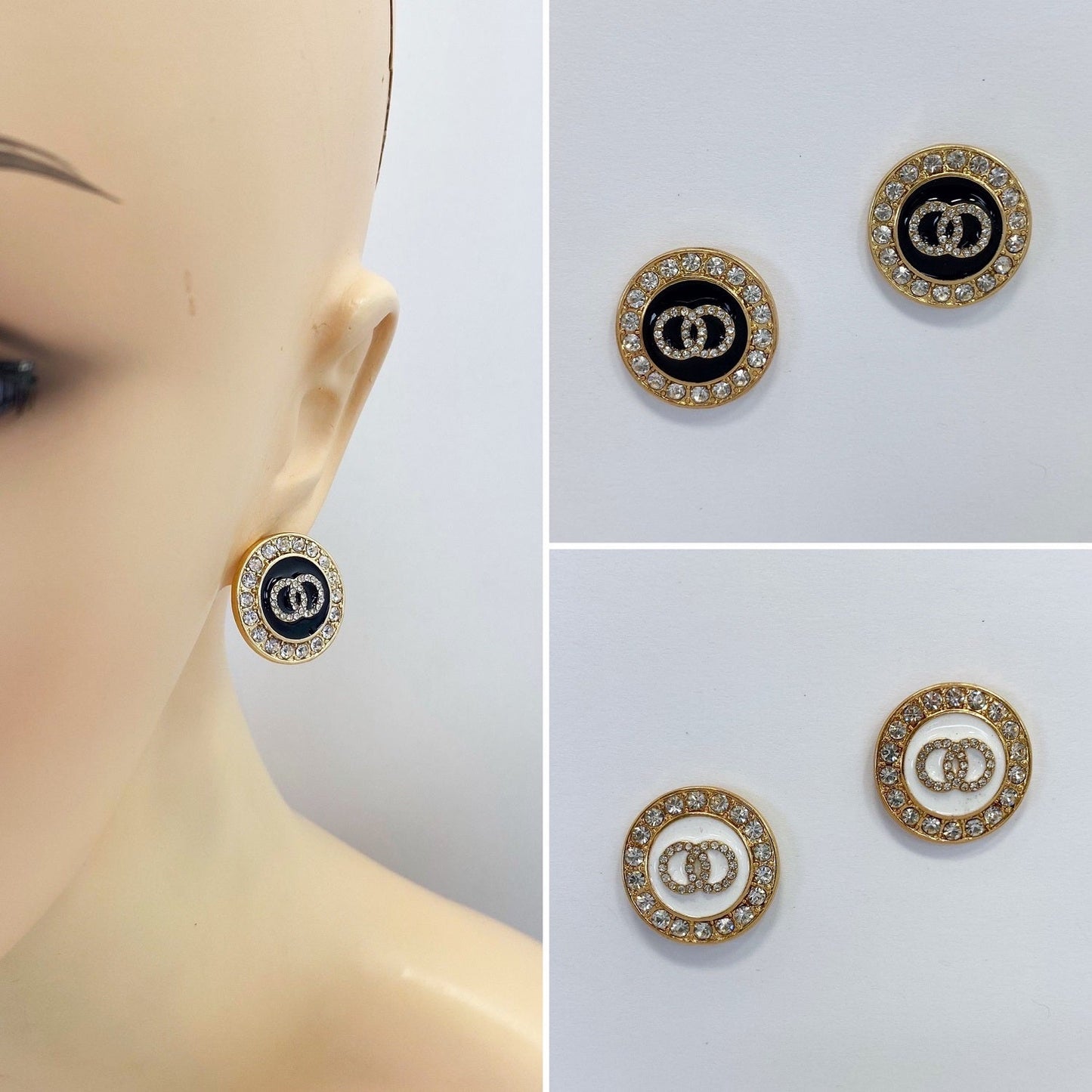 E1189 TNE2570 Circle Stud Post Earrings