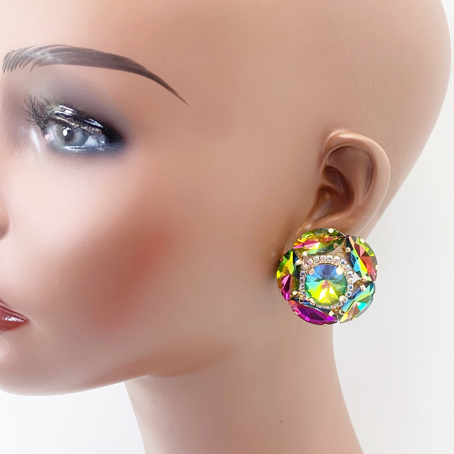 Rhinestone Crystal Cluster Earrings | E0109