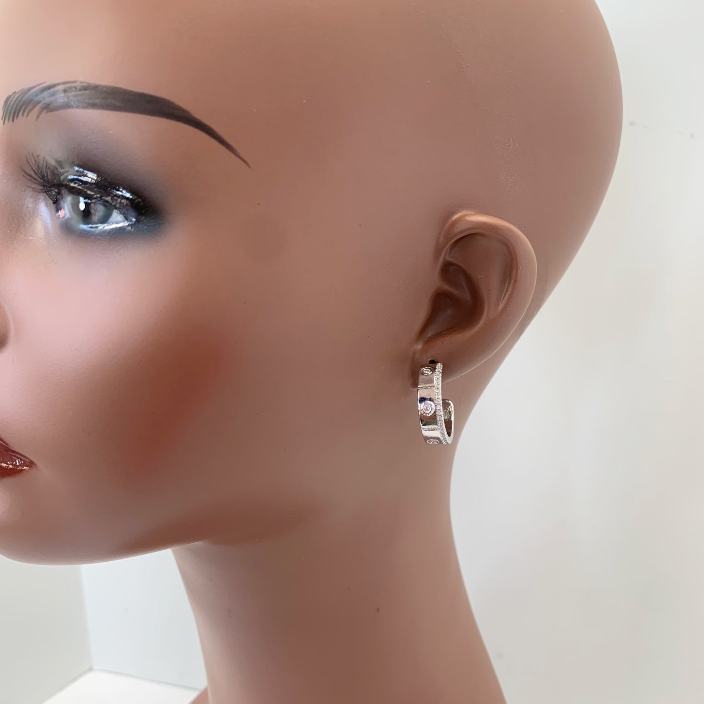 Crystal Huggie Hoop Earrings | E0111