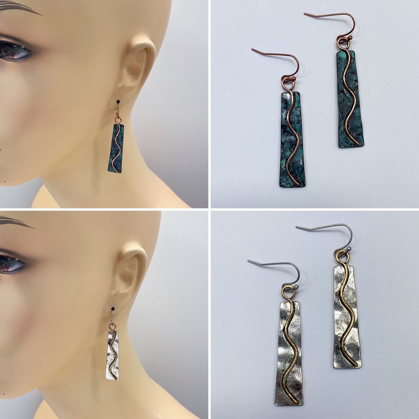 E1193 QE6536 Vintage Retro Style Drop Dangle Earrings