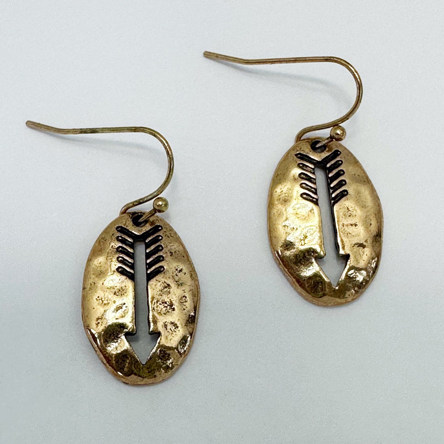 E1138 QE3025 Oval Shape Arrow Design Drop dangle Earrings