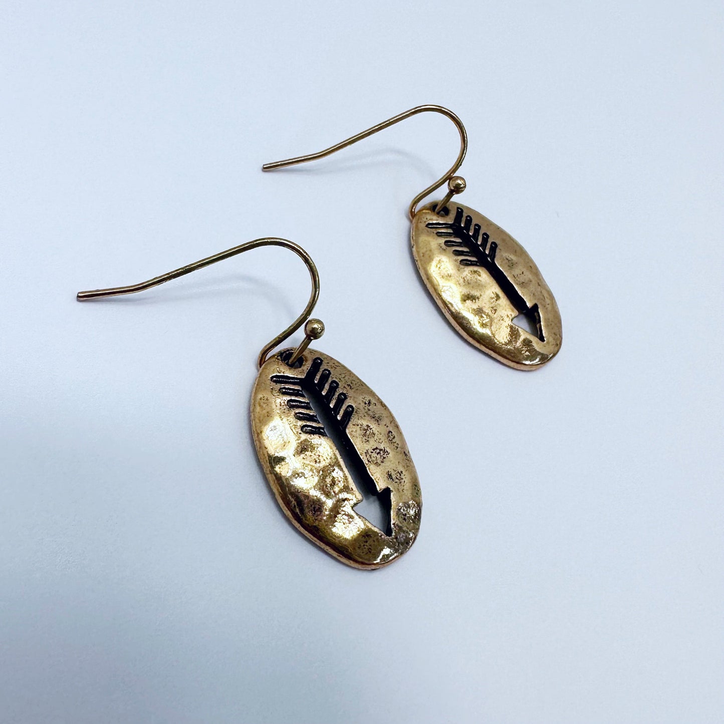 E1138 QE3025 Oval Shape Arrow Design Drop dangle Earrings