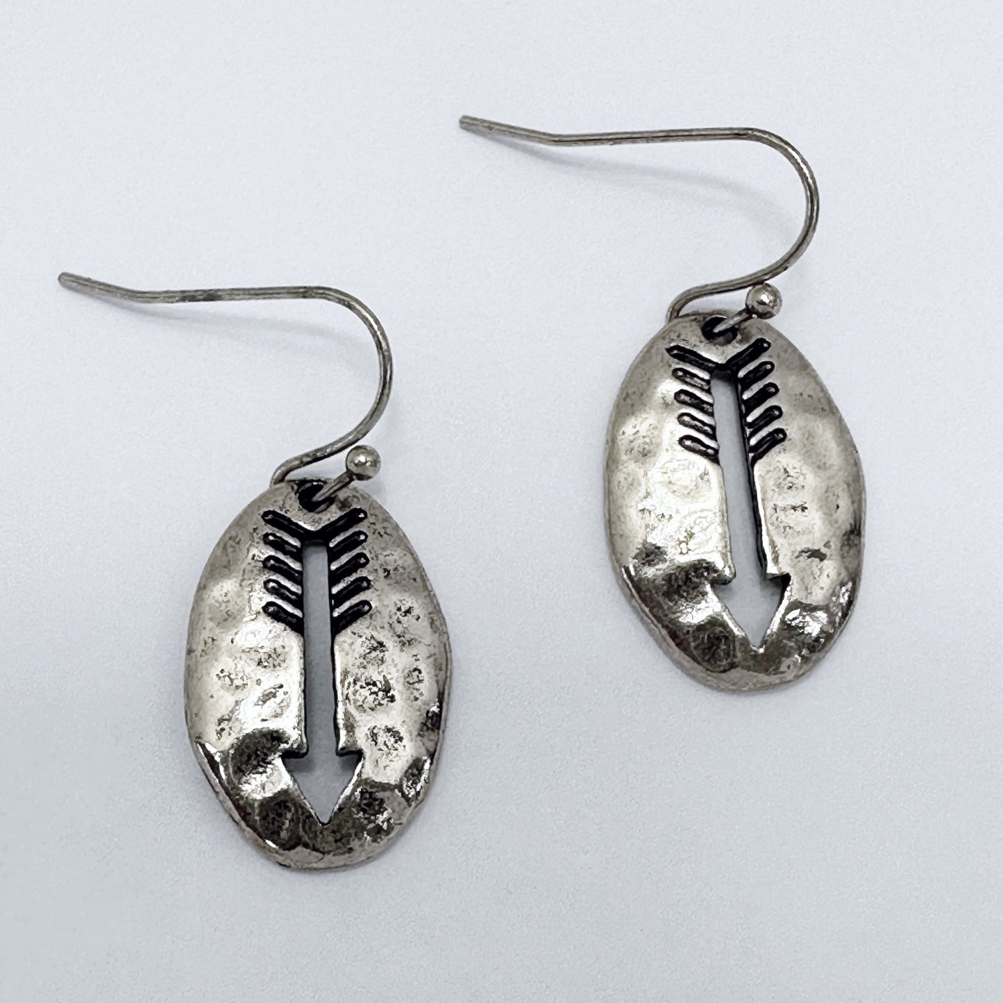 E1138 QE3025 Oval Shape Arrow Design Drop dangle Earrings