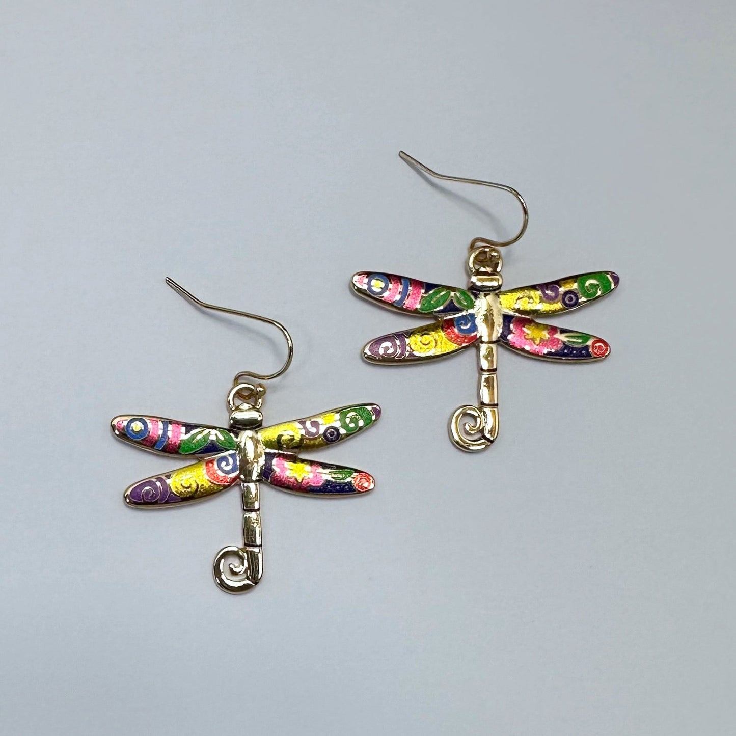 E0944 AE7163 Dragonfly Shape Drop Dangle Hook earrings