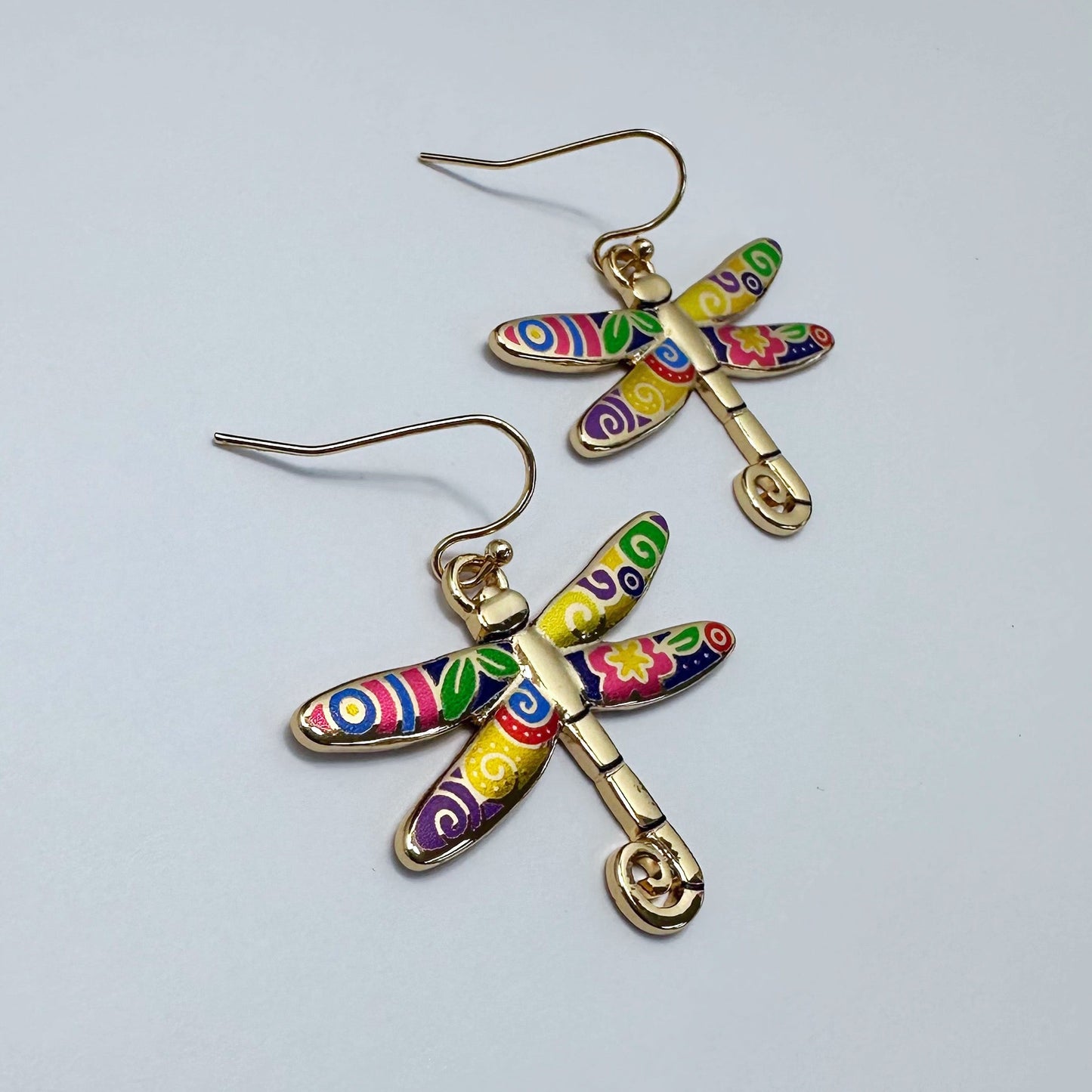 E0944 AE7163 Dragonfly Shape Drop Dangle Hook earrings