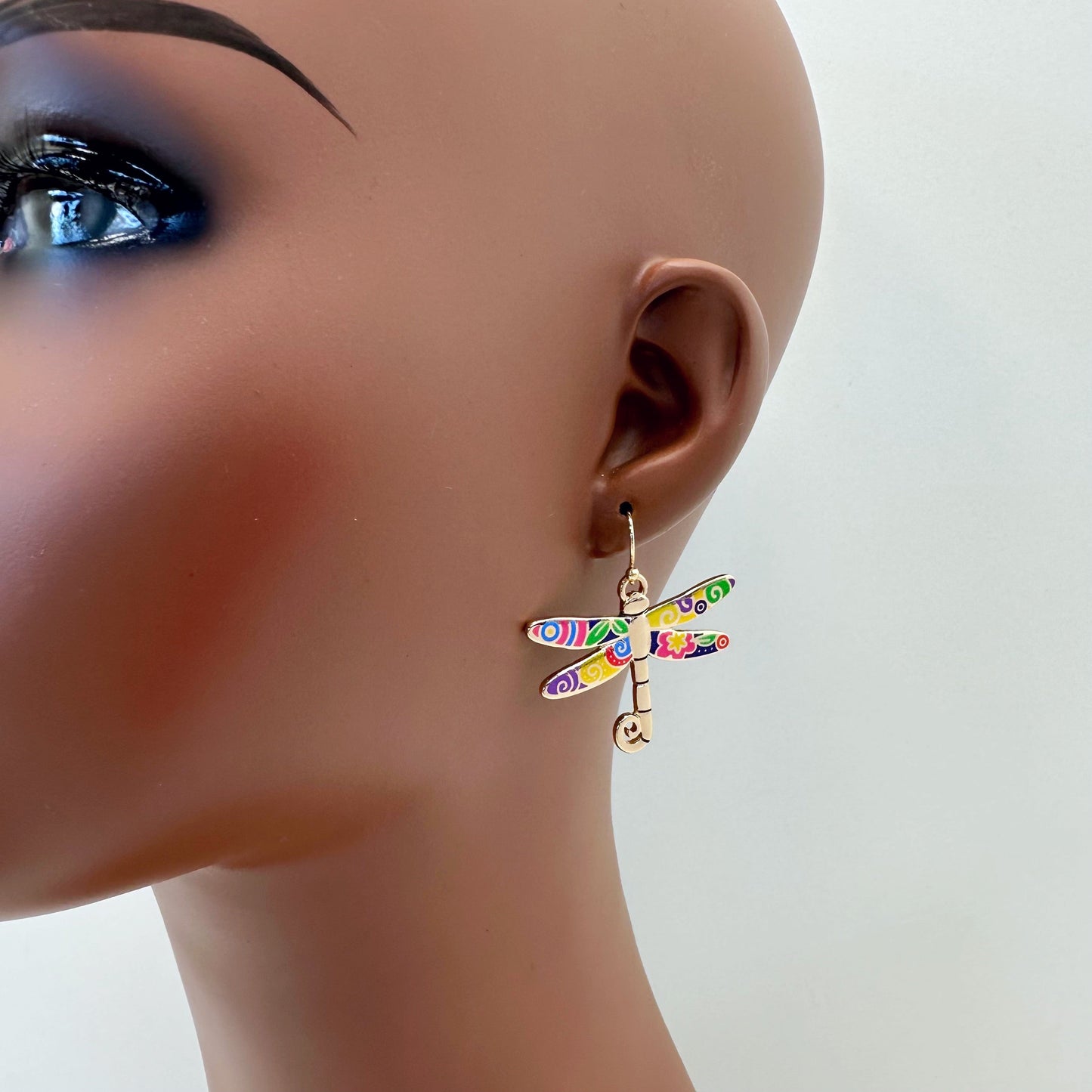 E0944 AE7163 Dragonfly Shape Drop Dangle Hook earrings