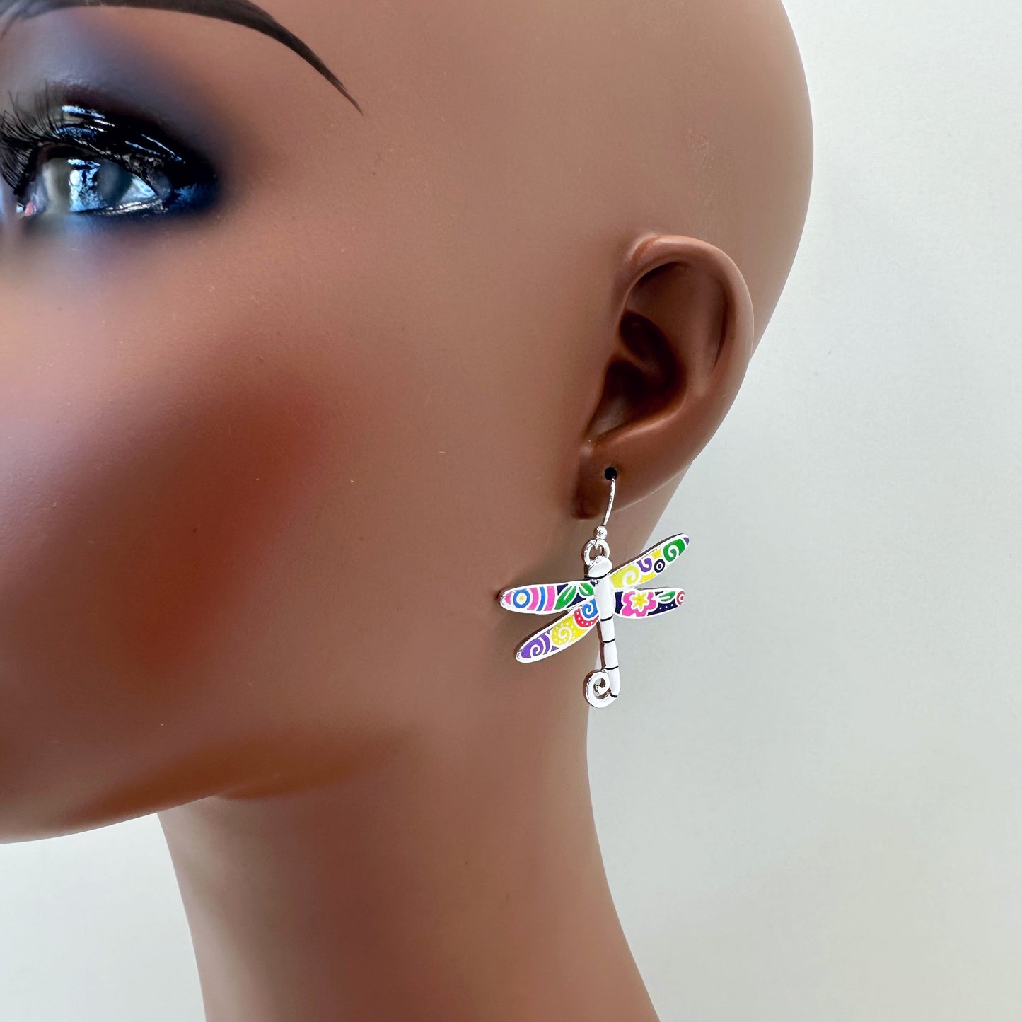E0944 AE7163 Dragonfly Shape Drop Dangle Hook earrings