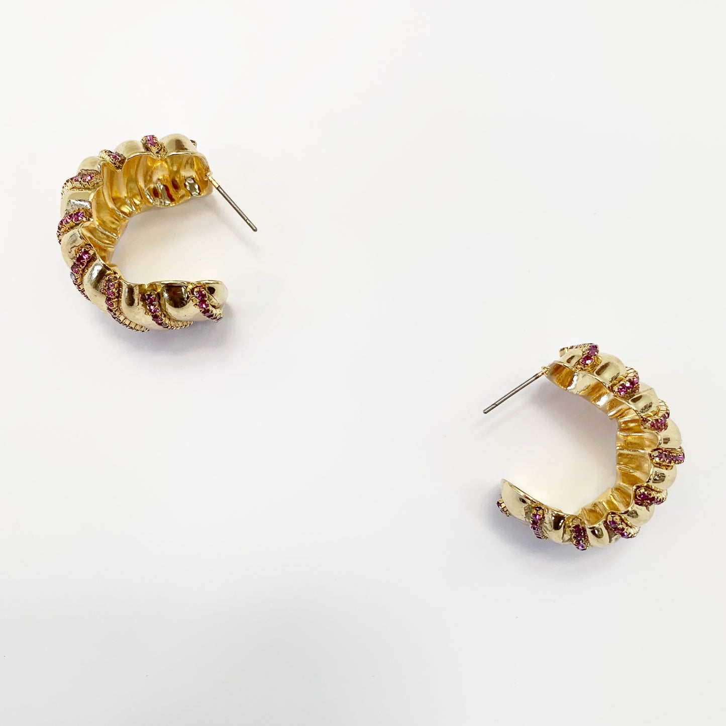 Layered Ribbed Hoop Earrings | E0149