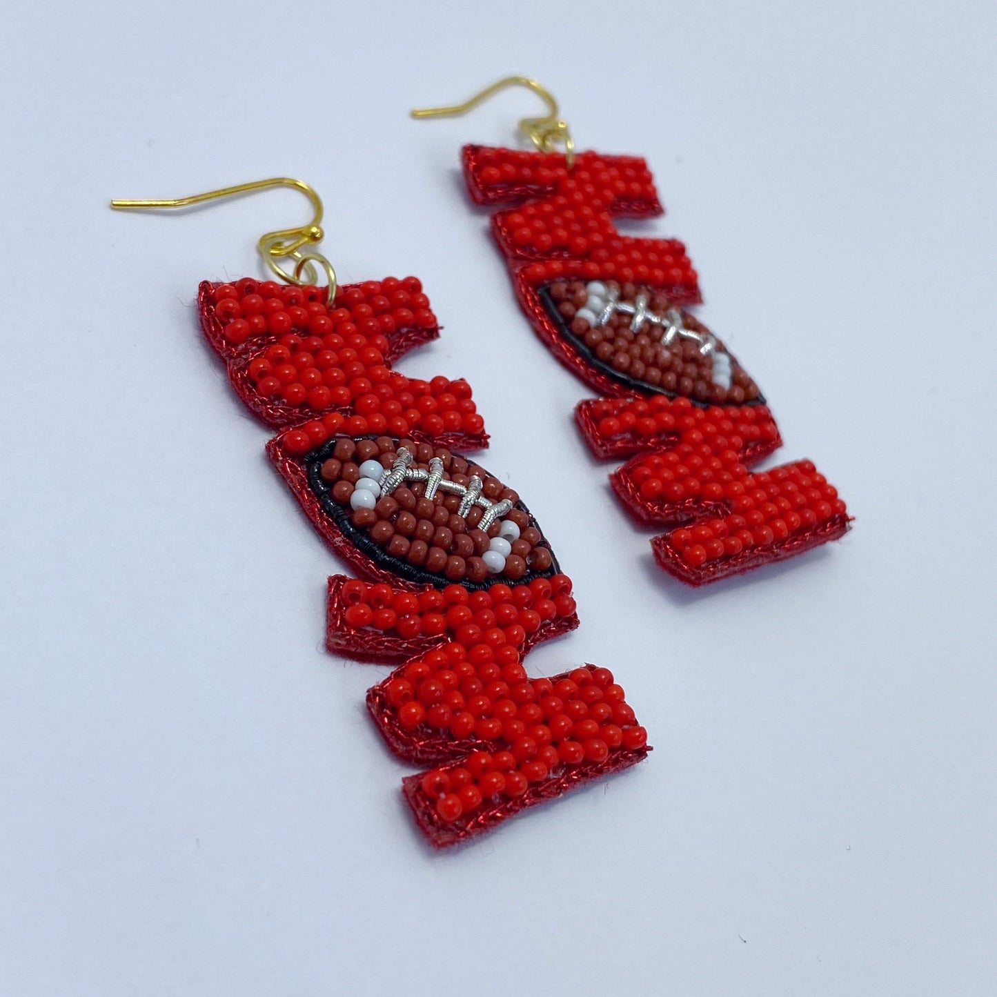E0849 AE5702 Beads Deco MOM Shape Drop Dangle Earrings