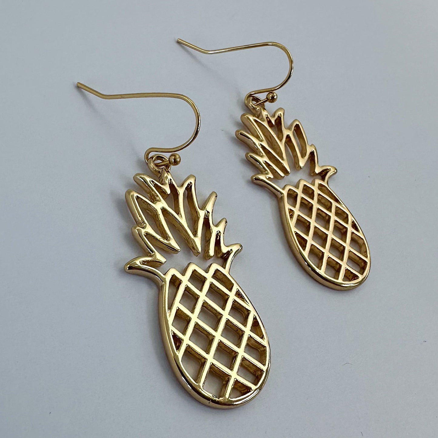 E0935 AE5039 Fruit Pineapple Design Metal Drop Dangle Hook Earrings