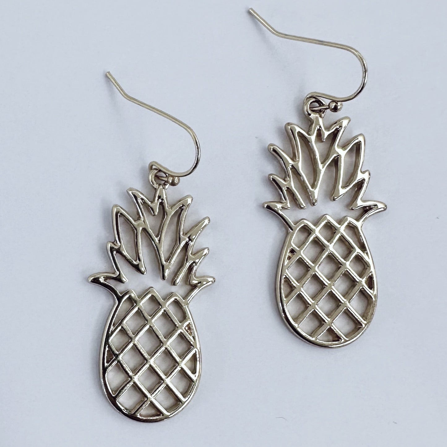 E0935| Fruit Pineapple Design Metal Drop Dangle Hook Earrings |AE5039