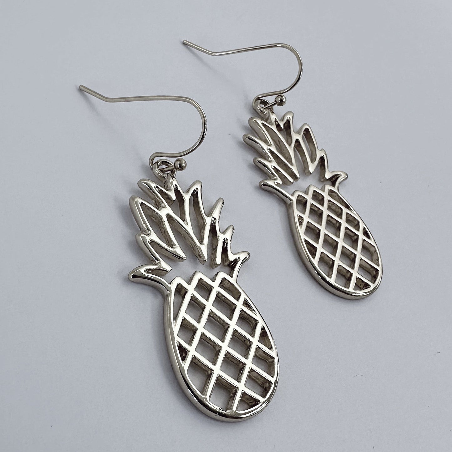E0935 AE5039 Fruit Pineapple Design Metal Drop Dangle Hook Earrings