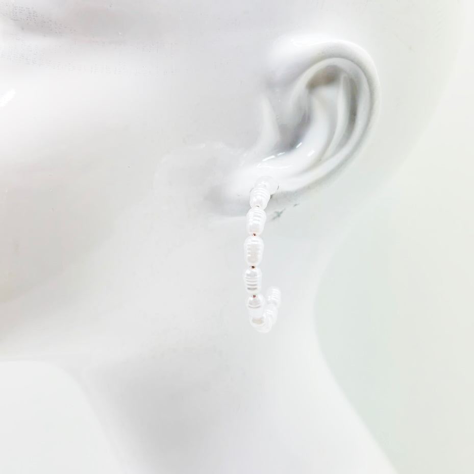 Freshwater Pearl Hoop Earrings | E0251