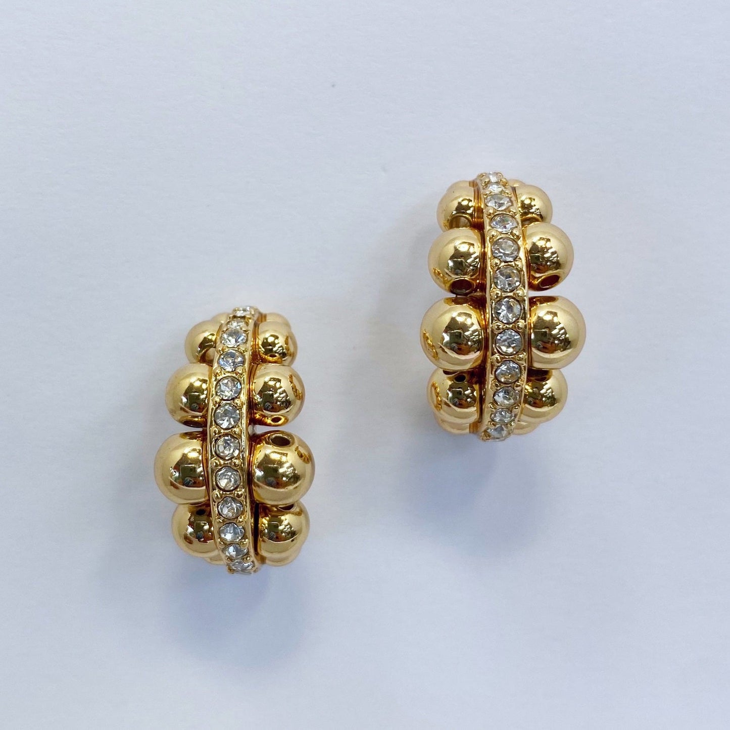 E1107 25E2214 Open Half Circle Hoop Style Mini Post Earrings