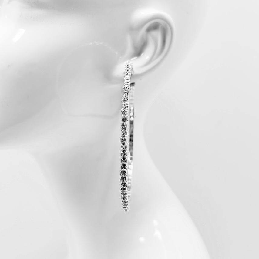 Shimmering Crystal Hoop Earrings | E0274