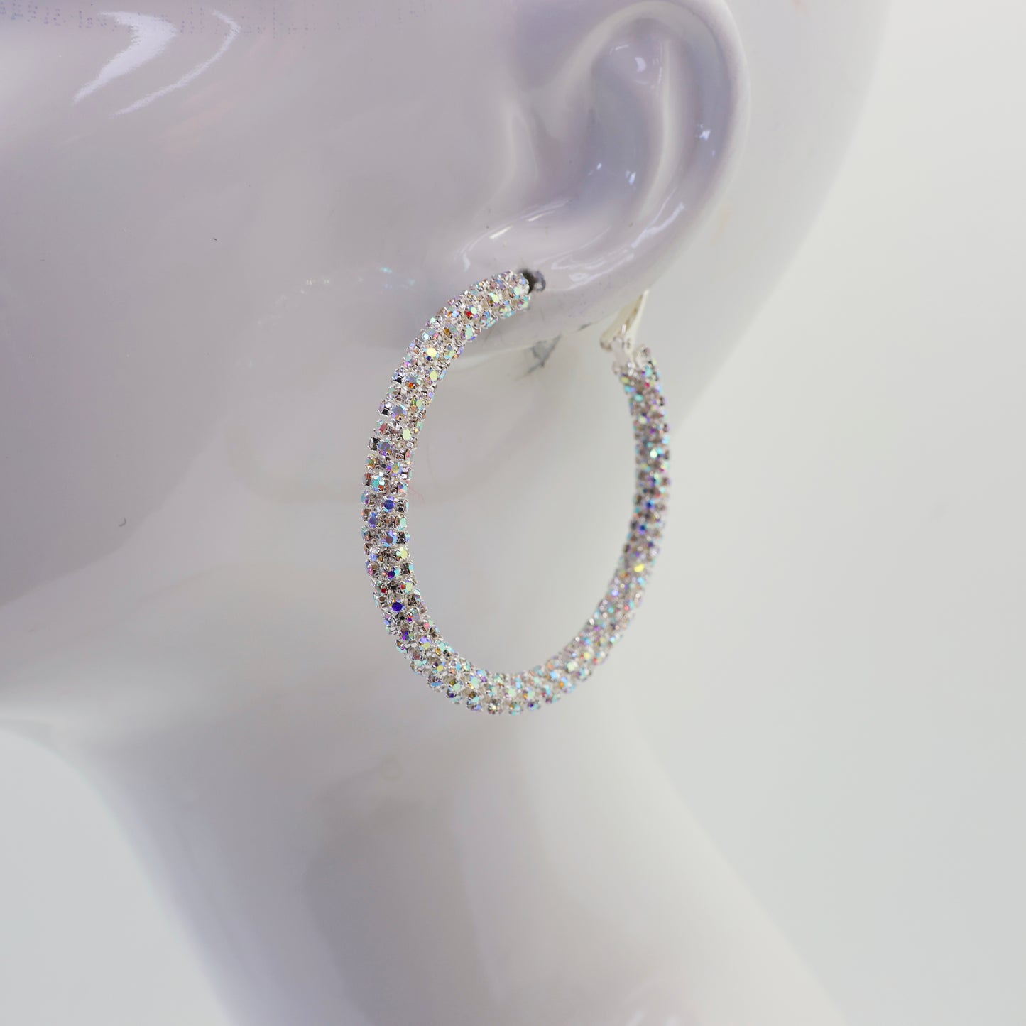 Pavé Crystal Hoop Earrings | E0277
