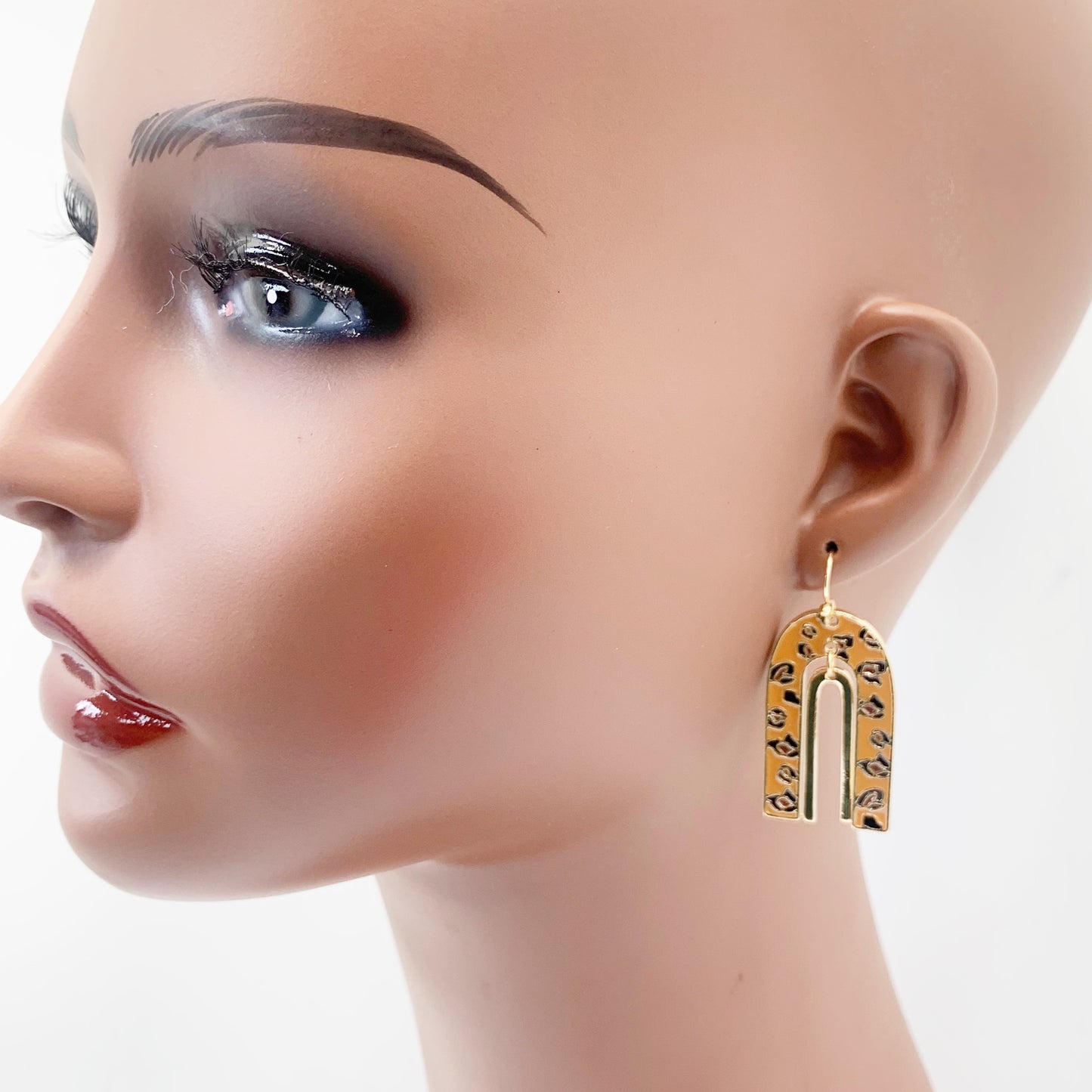 Animal Print Arch Earrings | E0320