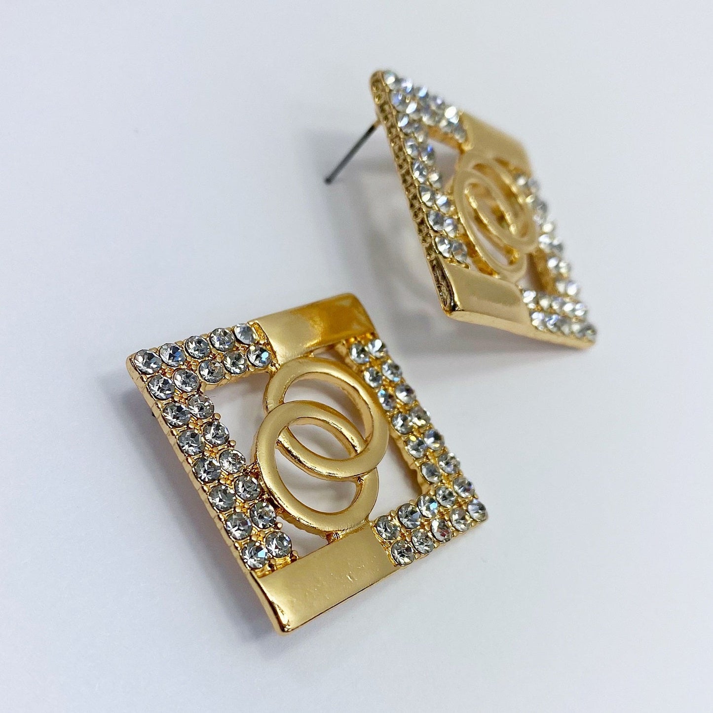 E1706 KE3403 Rhombus Drop Earrings