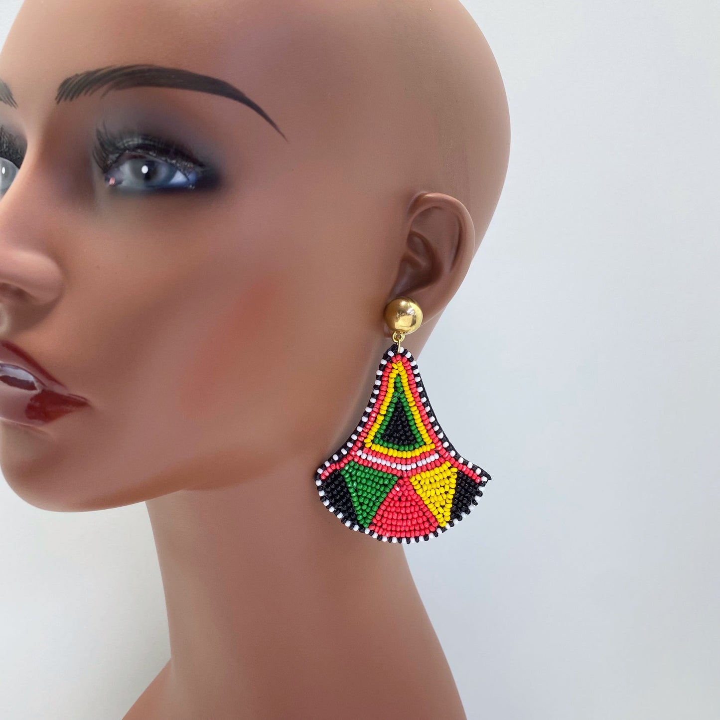 E0890 AE5655 Beads Deco Drop Dangle Earrings