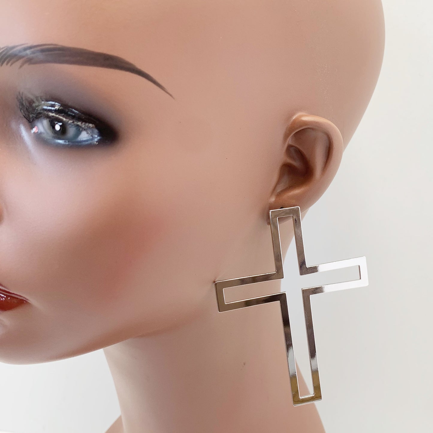 Geometric Open Cross Earrings | E0375