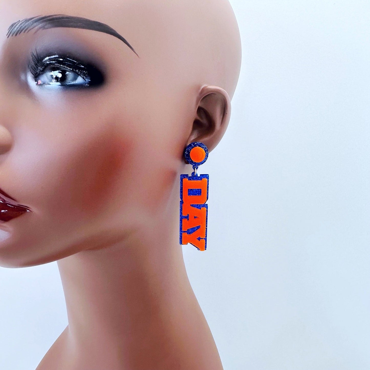 E1054 VER5924 GAME DAY Design Drop dangle Post Earrings