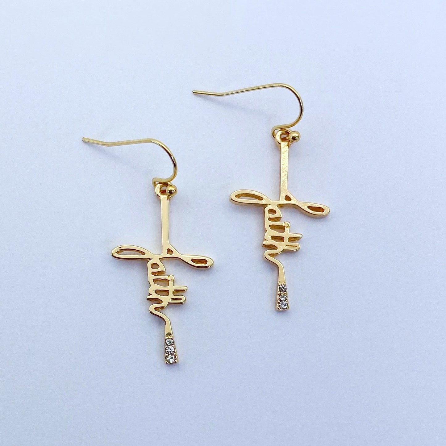 E0841 28082 FAITH Design Drop Dangle Hook Earrings
