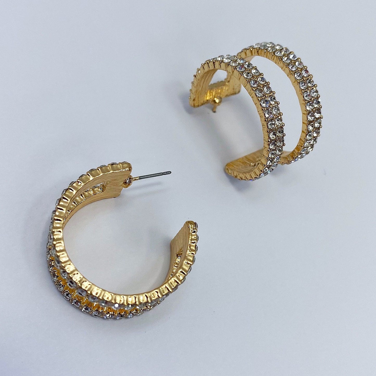 E1106 25E2091 Open circle Mini Hoop Style Post Earrings