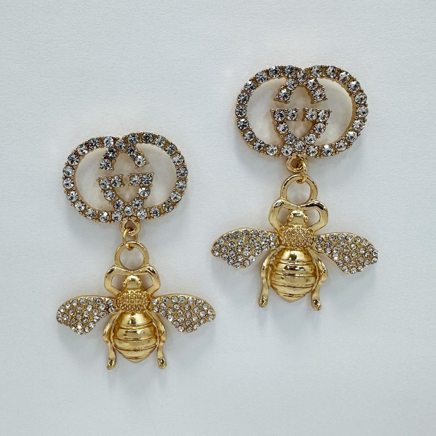 E0777 ME1657 Bee Design Drop Dangle Earrings