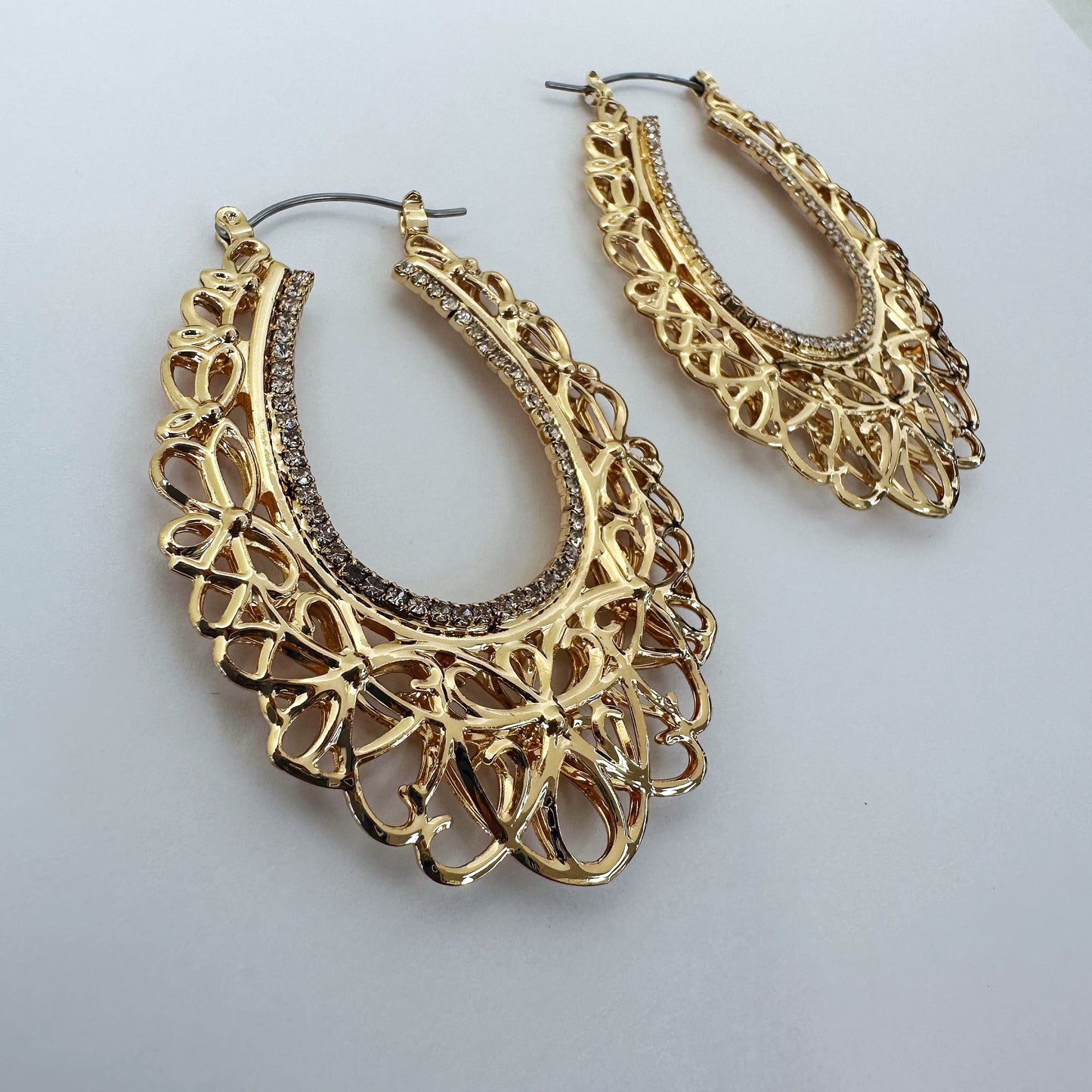 E1667 KE4105 Oval Hoop Earrings