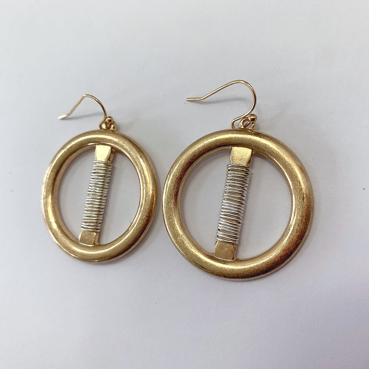 E1113 HE2798 Circle Shape Drop Dangle Earrings