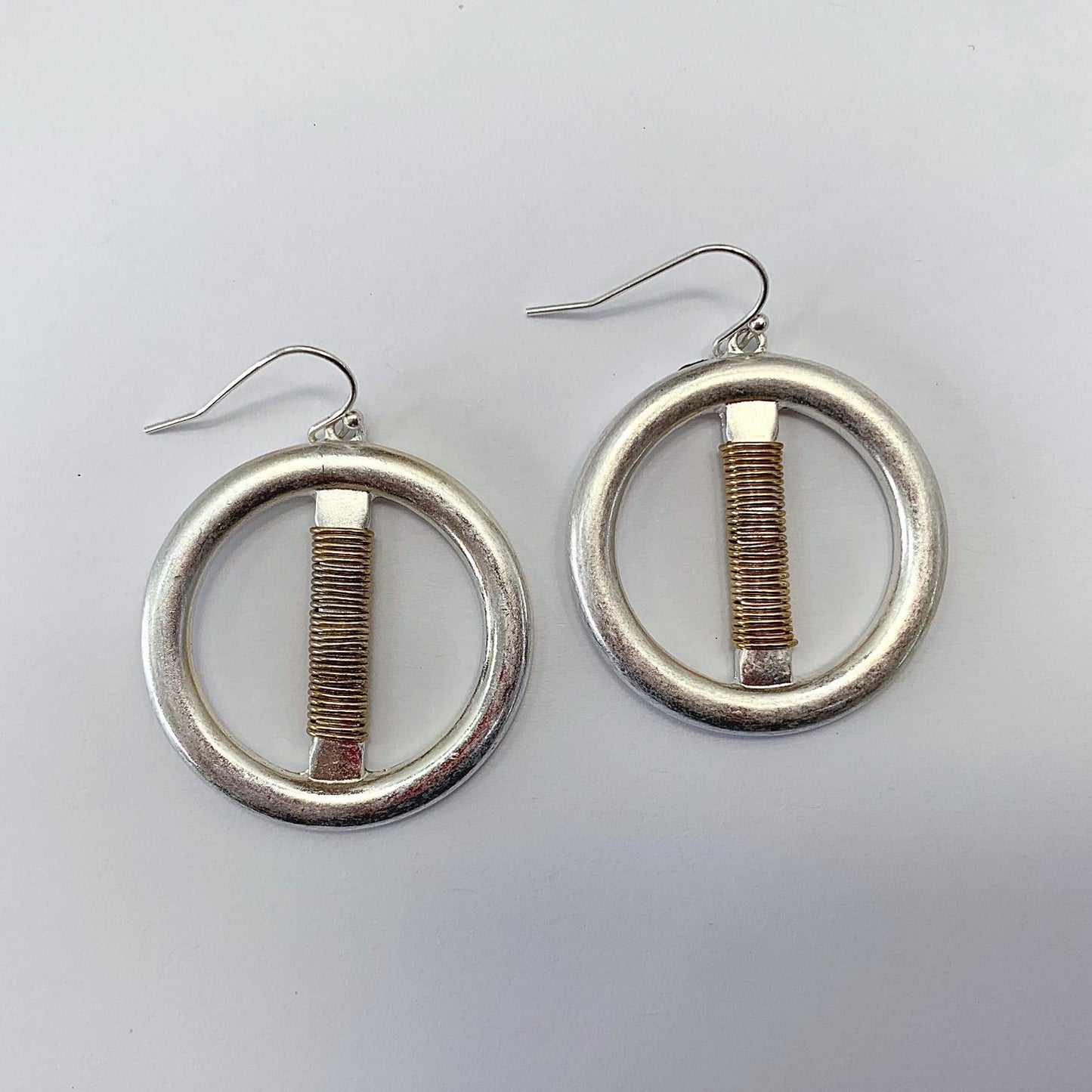 E1113 HE2798 Circle Shape Drop Dangle Earrings