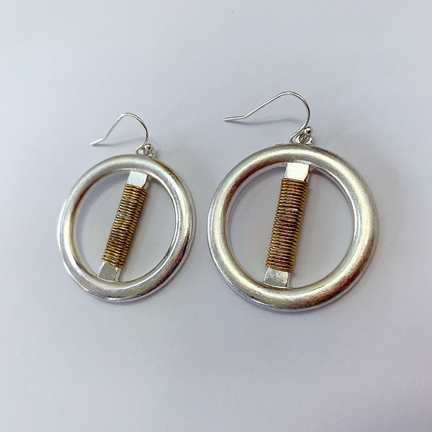 E1113 HE2798 Circle Shape Drop Dangle Earrings
