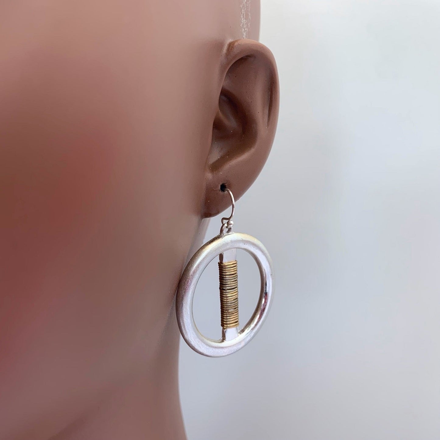 E1113 HE2798 Circle Shape Drop Dangle Earrings