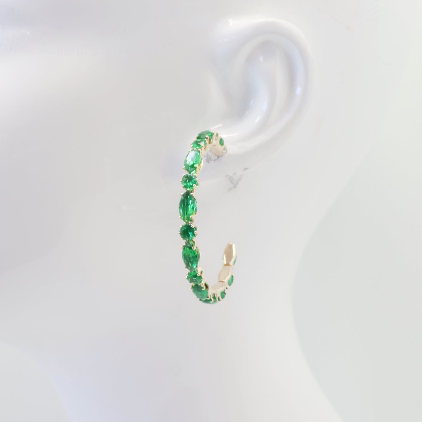 Elegant Crystal Hoop Earrings | E0466