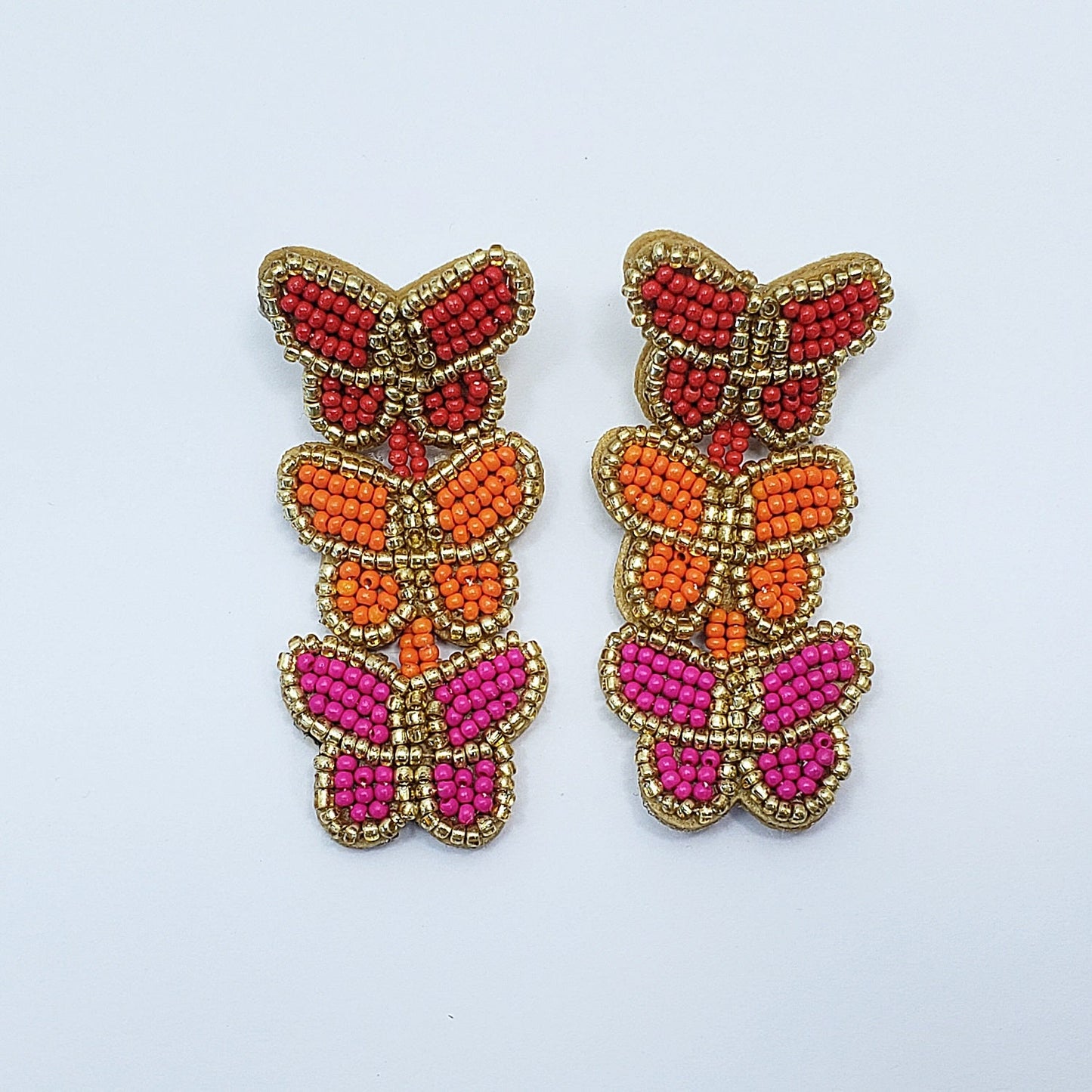 E1207 FER4358 Butterfly Drop Dangle Earrings
